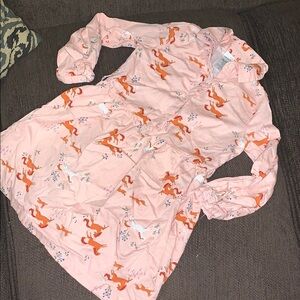 Pink Dress with Horse Print